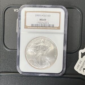 2000 Silver Eagle Coin MS 69